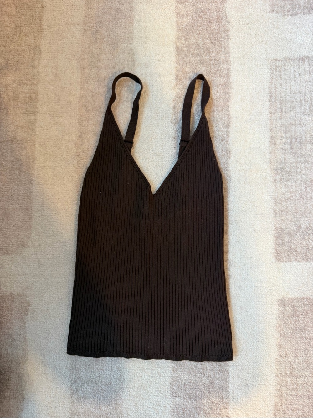 Wilfred Black Ribbed V-Neck Camisole